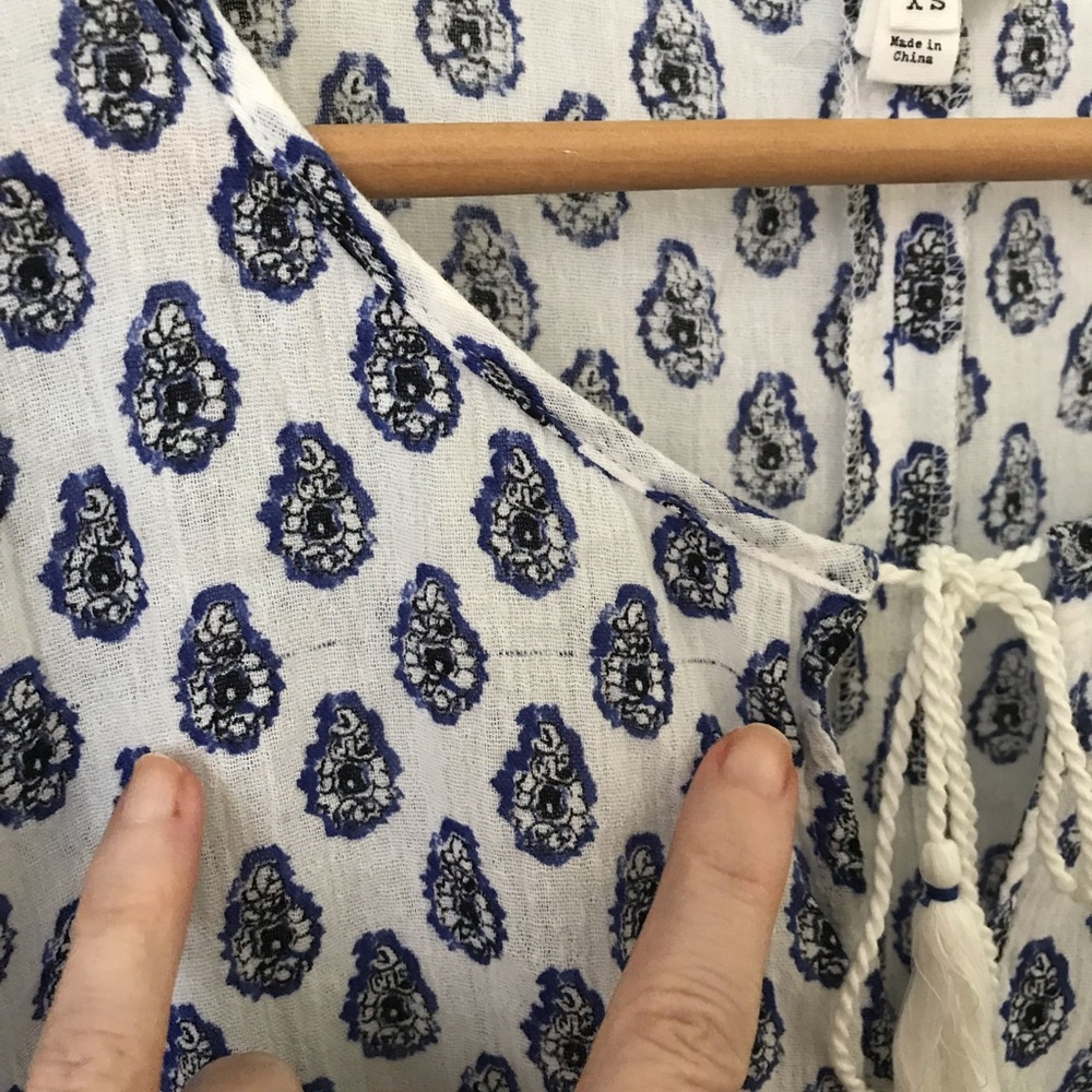 Soft Joie Ulyana gauze printed peasant blouse RUNS LARGE - Picture 13 of 13